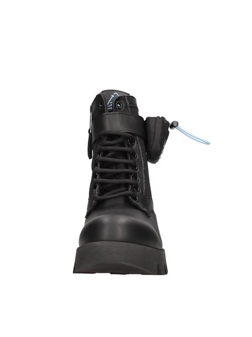 Faux leather and fabric ankle boots KARL LAGERFELD | KL41166 400NNERO